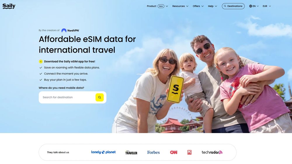 Saily Thailand eSIM page, first screen